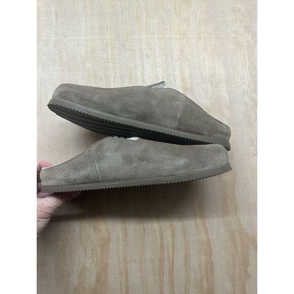 Vince Men’s Real Lamb‎ Sherling Fur 11M Suede Slip On Decker Mules Slippers EUC